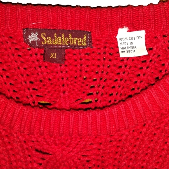 Saddlebred Cable Knit Sweater Size XL EUC - Picture 3 of 3